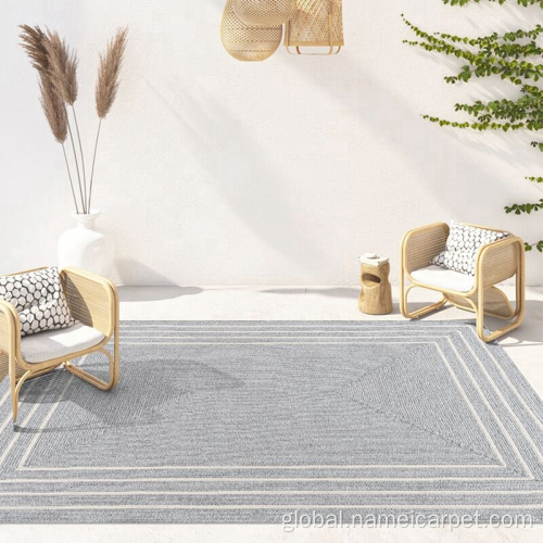 modern design rectangle indoor outdoor rugs polyester rv waterproof Patio garden outdoor floor rug Supplier